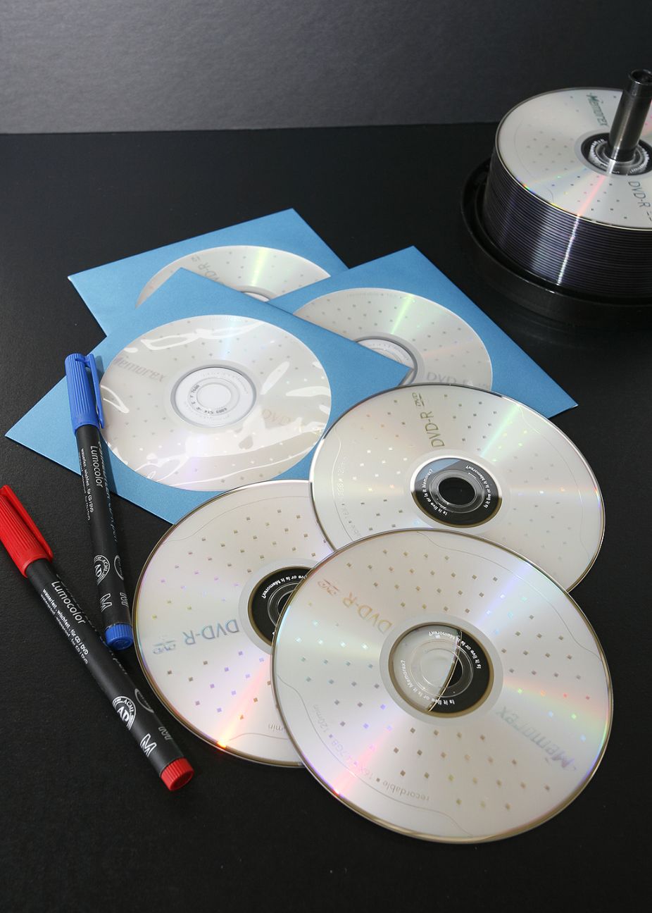 Photo DVD's. sleeves, pens
